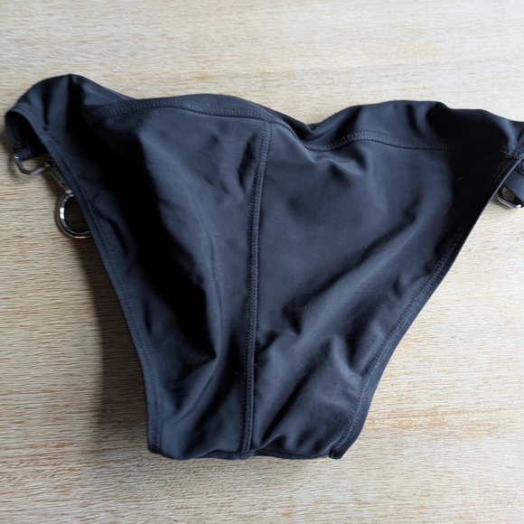 Black Swim Briefs With Chain Clip Sides - Picture 2 of 3